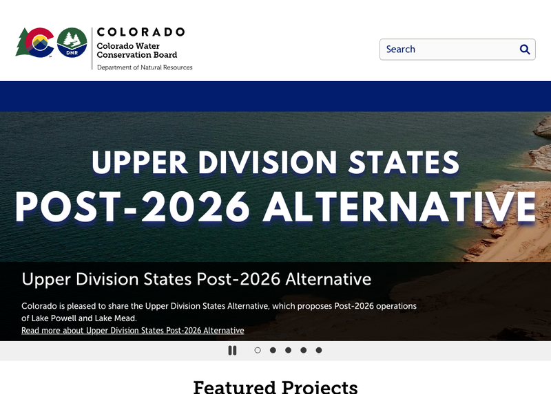 Screenshot of cwcb.colorado.gov