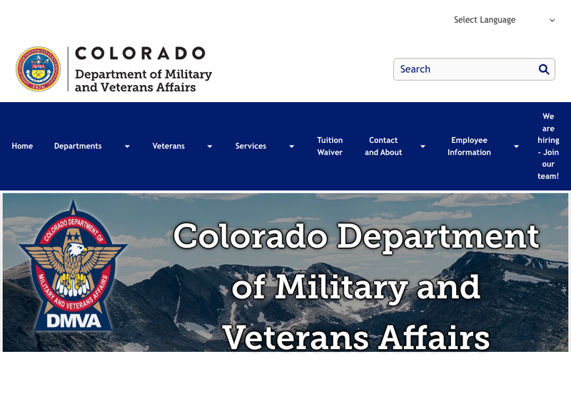 Screenshot of dmva.colorado.gov