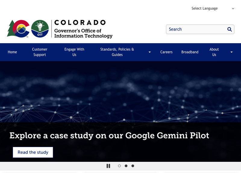 Screenshot of oit.colorado.gov